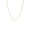 MARLYN SCHIFF GOLD PLATED NATURAL STONE BEADED NECKLACE