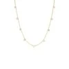 MARLYN SCHIFF GOLD PLATED NATURAL STONE BEADED NECKLACE GOLD PLATED/LAB
