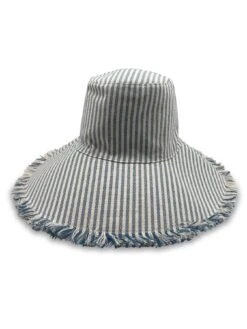 Hat Attack Canvas Packable Hat NAVY STRIPE