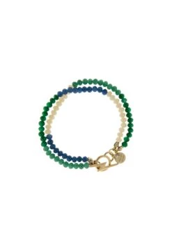 Marlyn Schiff 2-Strand Crystal Beaded Toggle Bracelet