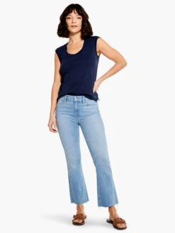 Paige - Collette Crop Flare W/ Raw Hem LIGHT WASH -Brave Sales Store 7639F724003LWSPRODUCT 01