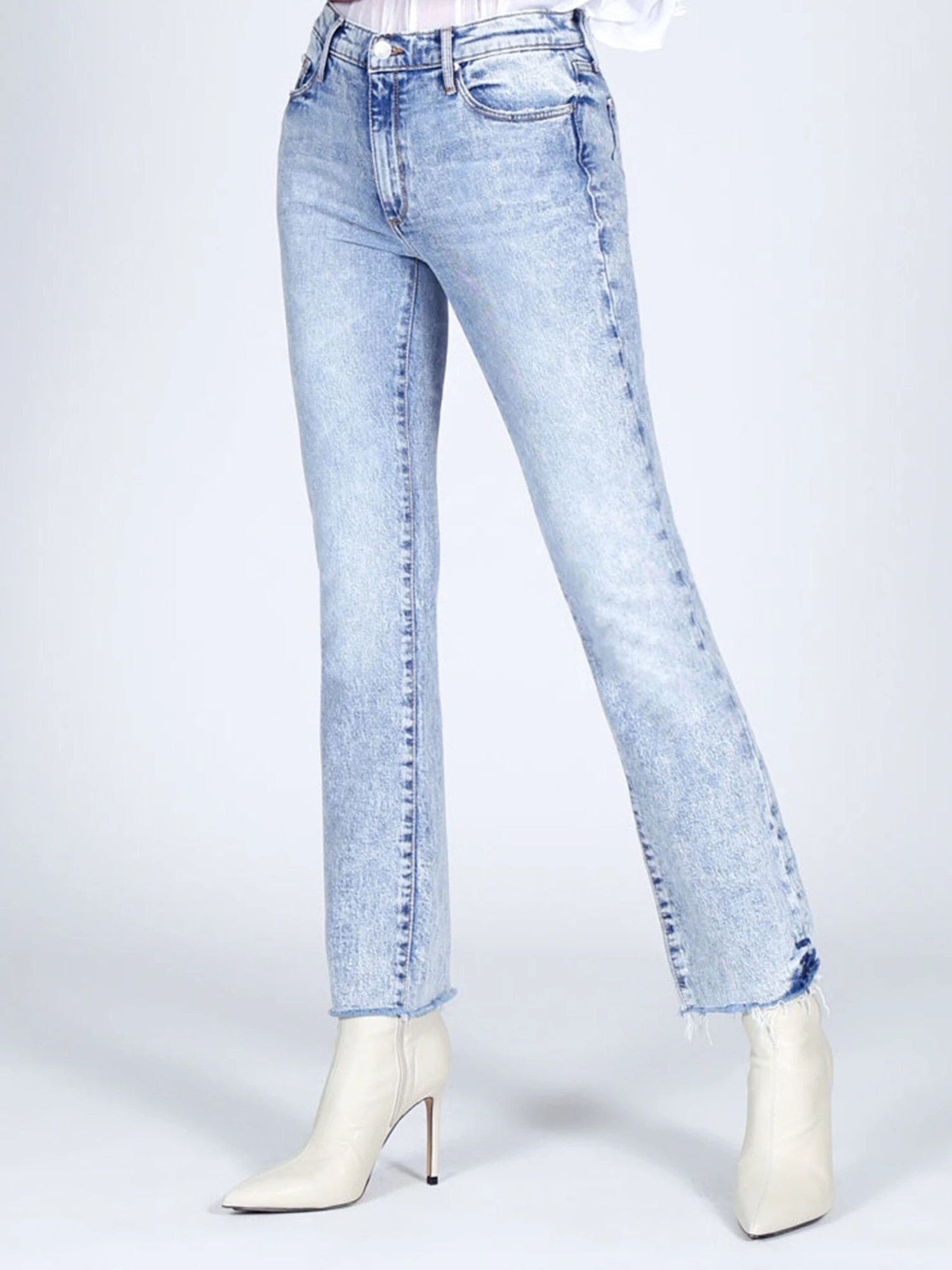 Black Orchid Bardot Straight Fray LIGHT BLUE 1 Black Orchid Bardot Straight Fray LIGHT BLUE