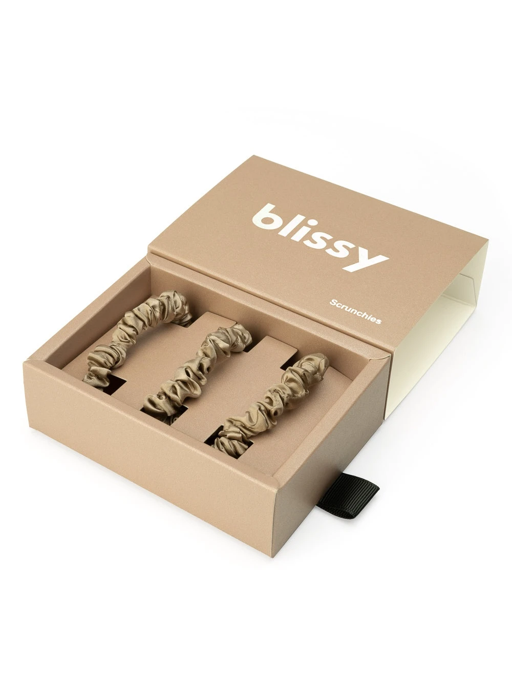 Blissy Skinny Scrunchies TAUPE 1 Blissy Skinny Scrunchies TAUPE