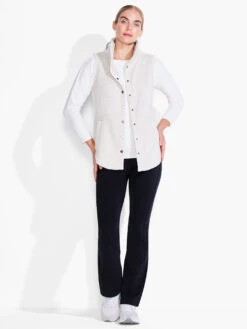 Fleece Knit Vest ALABASTER -Brave Sales Store ACTF238090ALBPRODUCT 01