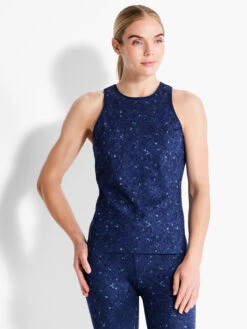 Spotted Blues Flexfit High Neck Tank BLUE MULTI