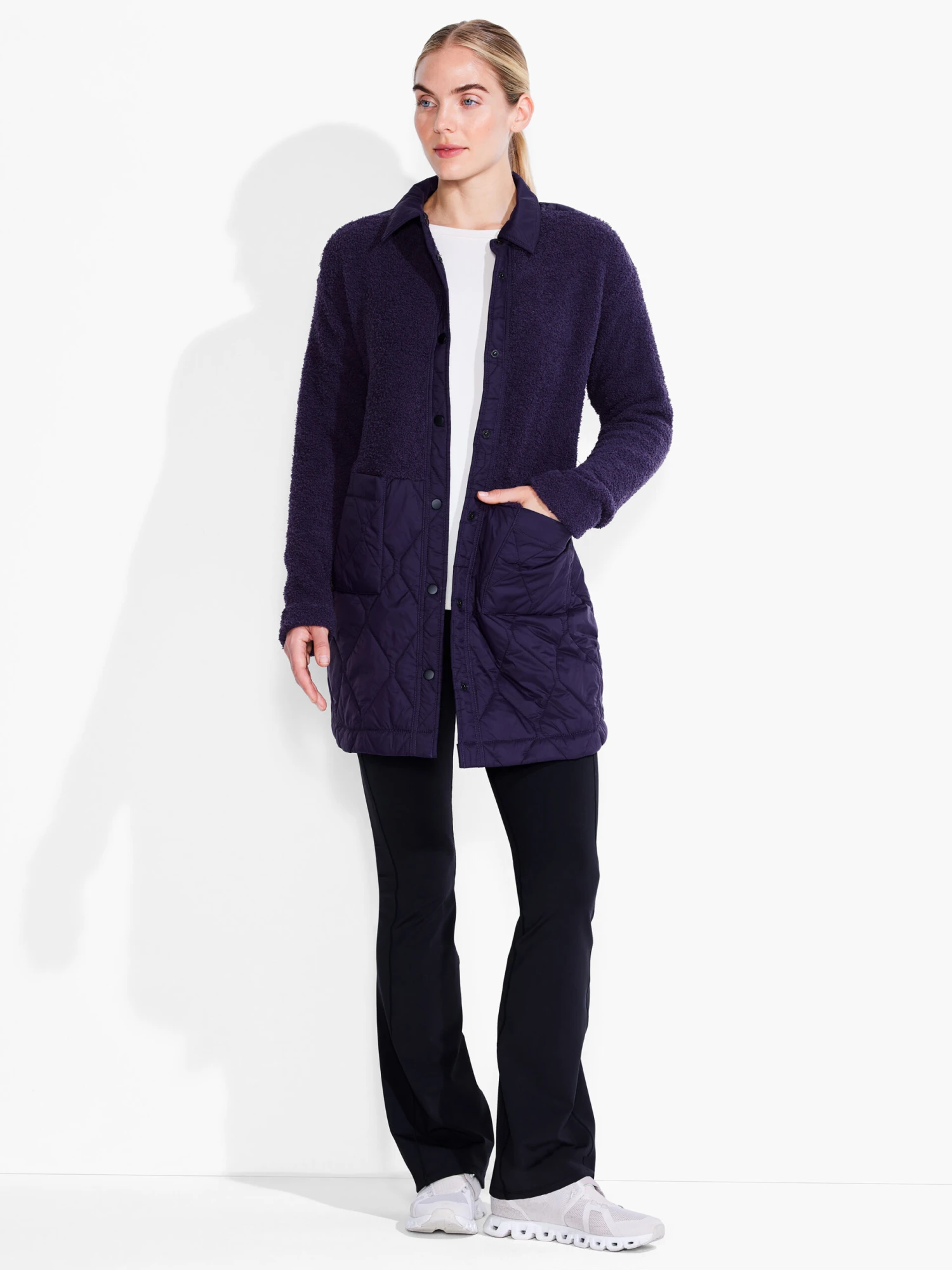 Quilted Mix Media Coat 2 Quilted Mix Media Coat - Image 2