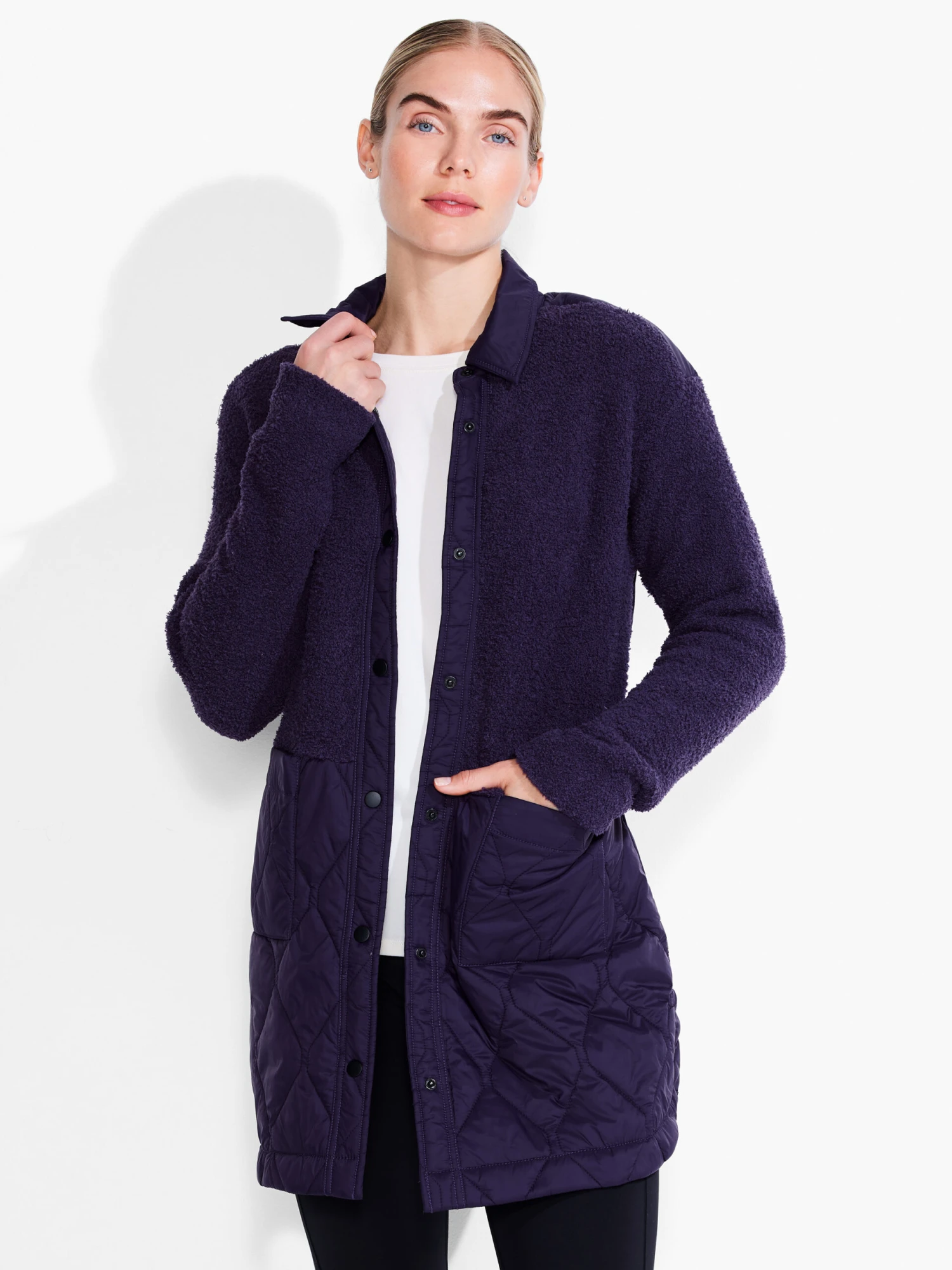 Quilted Mix Media Coat 1 Quilted Mix Media Coat