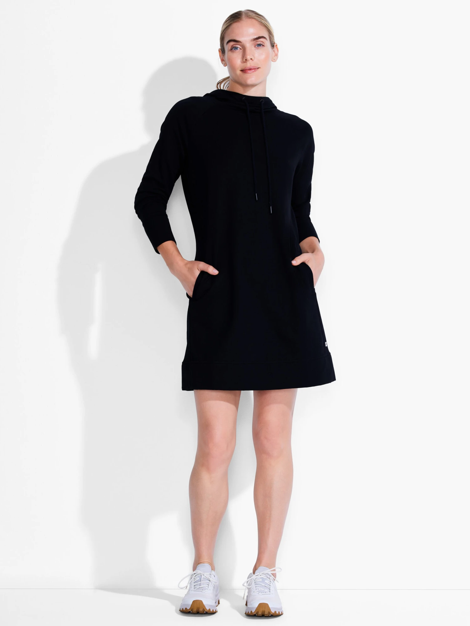 Brushed Terry Dress BLACK ONYX 1 Brushed Terry Dress BLACK ONYX