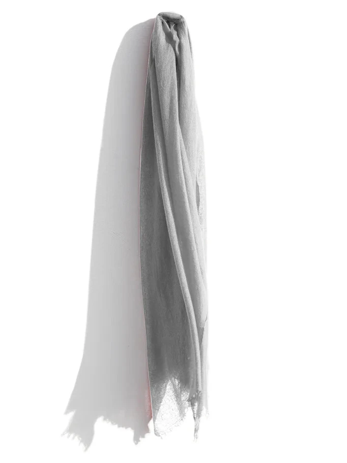 Meg Cohen Cashmere Whisper Featherweight Scarf SILVER 1 Meg Cohen Cashmere Whisper Featherweight Scarf SILVER