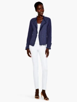 Fringe Mix Knit Jacket NAVY -Brave Sales Store ALL1133NVYPRODUCT 04