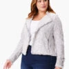 Fringe Mix Knit Jacket SUGAR COOKIE