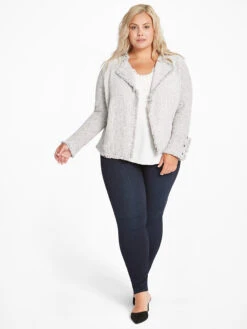 Fringe Mix Knit Jacket SUGAR COOKIE -Brave Sales Store ALL1133WSRCPRODUCT 05