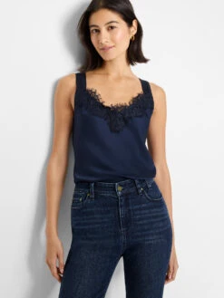 Lace Cami Tank DARK INDIGO