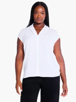 Cap Sleeve Day To Night Top PAPER WHITE -Brave Sales Store ALL1683W20PWHPRODUCT 04