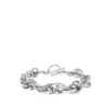 Marlyn Schiff Twisted Oval Link Toggle Bracelet SILVER