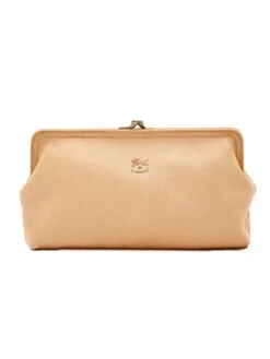 Il Bisonte - Small Snap Close Clutch NATURAL