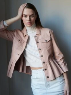 JKT Brie Burnished Leather With Peplum Hem -Brave Sales Store C982F7487D32PTLPRODUCT 06