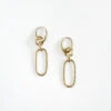 Paula Rosen - Paper Clip Overlay Earrings GOLD