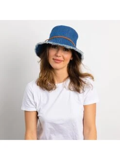 HAT ATTACK FRINGED BUCKET HAT -Brave Sales Store E030846ECEEEBLUPRODUCT 02