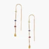 Chan Luu - Chain Earrings With Stones MULTI
