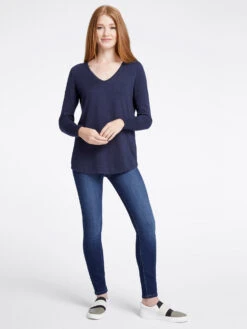 Vital V Neck Sweater DARK INDIGO -Brave Sales Store F191189DIDPRODUCT 04