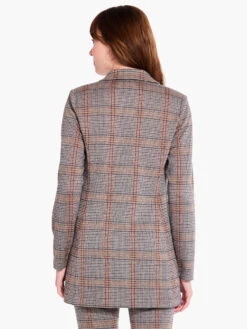 Sketched Plaid Knit Blazer NEUTRAL MULTI -Brave Sales Store F231029NUMPRODUCT 03