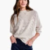 Shaker Knit Mock Sweater SANDSHELL