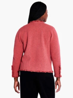 Fringe Mix Knit Jacket SPICE -Brave Sales Store F231133WSPIPRODUCT 03