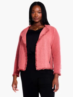 Fringe Mix Knit Jacket SPICE -Brave Sales Store F231133WSPIPRODUCT 04