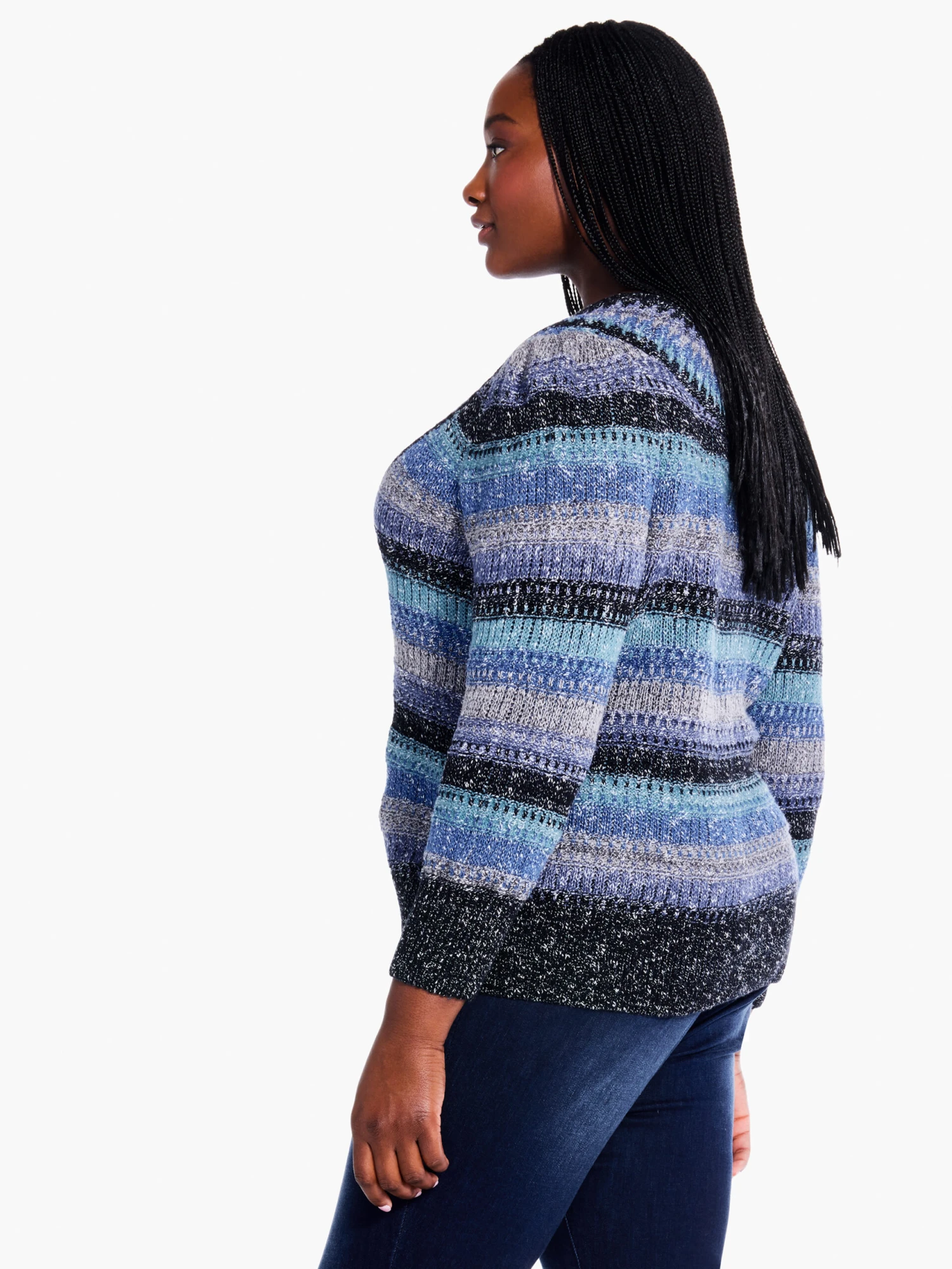 Sapphire Stripes Sweater BLUE MULTI 2 Sapphire Stripes Sweater BLUE MULTI - Image 2