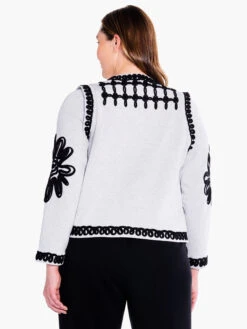 Romantic Soutache Knit Jacket GREY MULTI -Brave Sales Store F231150WGMIPRODUCT 03