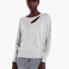 Soft Sleeve Twist Sweater Tee REFLECTION