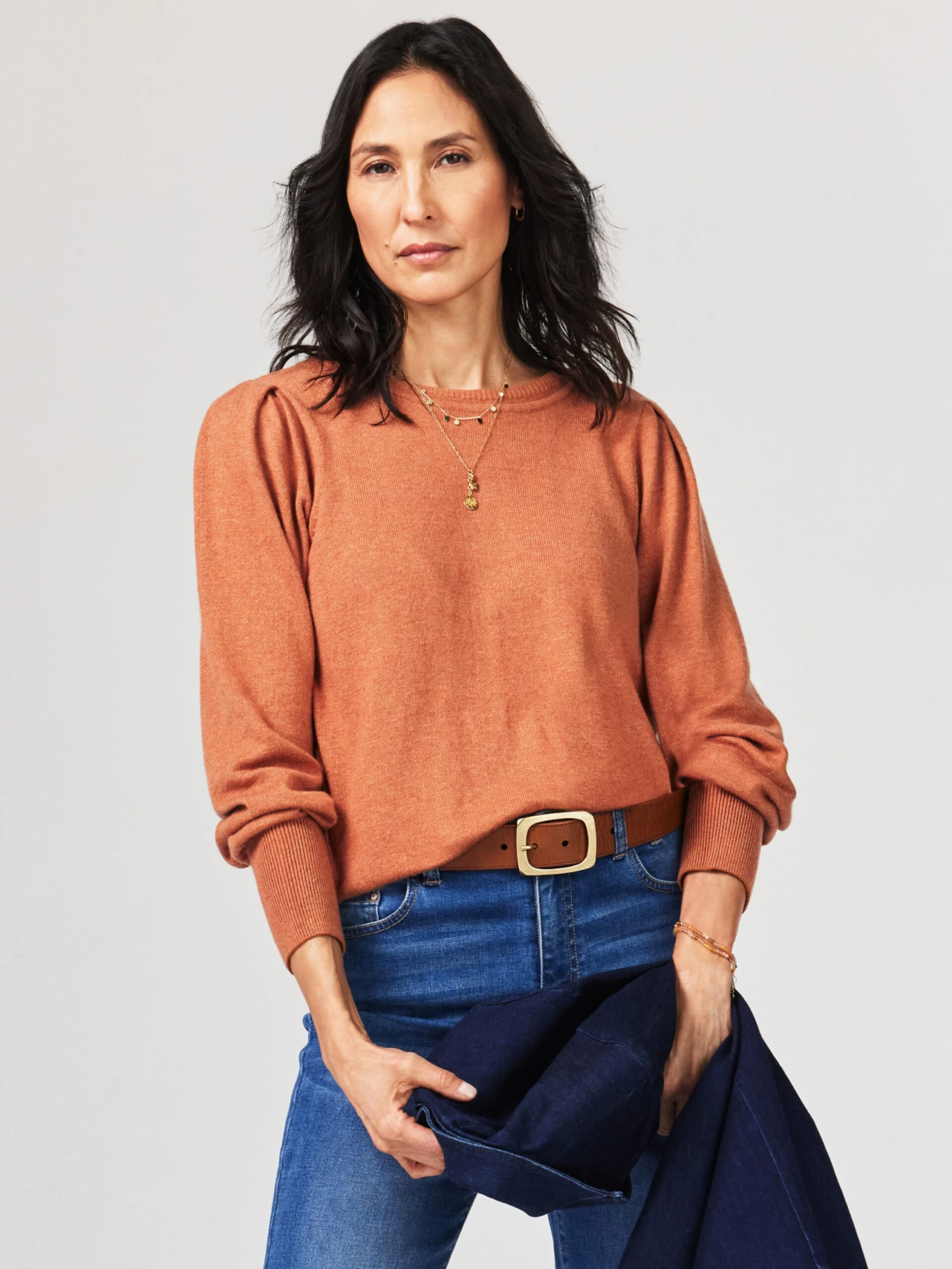 Femme Sleeve Sweater COPPER CREAM 1 Femme Sleeve Sweater COPPER CREAM