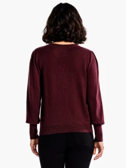 Femme Sleeve Sweater REDWOOD -Brave Sales Store F231162RDWPRODUCT 03