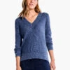 Waffle Stitch V-Neck Sweater