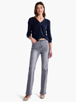 Waffle Stitch V-Neck Sweater DARK INDIGO -Brave Sales Store F231168DIDPRODUCT 04