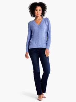Waffle Stitch V-Neck Sweater IRIS -Brave Sales Store F231168IRSPRODUCT 04