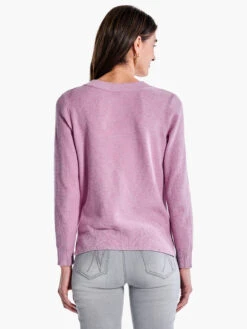 Waffle Stitch V-Neck Sweater MAUVE MIST -Brave Sales Store F231168MMTPRODUCT 03