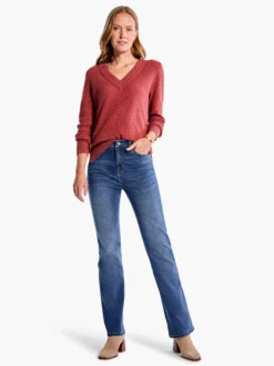 Waffle Stitch V-Neck Sweater SPICE -Brave Sales Store F231168SPIPRODUCT 04