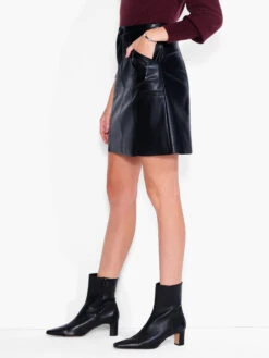 Faux Leather Slim Skirt BLACK ONYX -Brave Sales Store F231339BLXPRODUCT 03