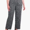 29" Etched Tweed Wide Leg Ankle Pant BLACK MULTI