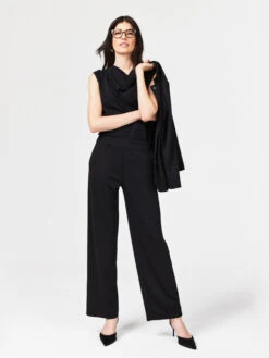 29" Drapey Ponte Wide Leg Ankle Pant -Brave Sales Store F231352BLXPRODUCT 05