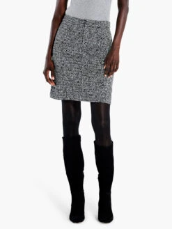 Etched Tweed Slim Skirt BLACK MULTI