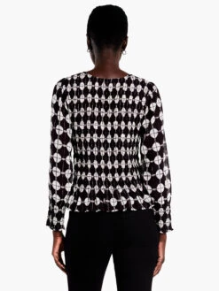 Chiffon Dot Top BLACK MULTI 6 Chiffon Dot Top BLACK MULTI -Brave Sales Store F231613BLMPRODUCT 03