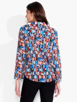 Crescent Crinkle Shirt BLUE MULTI -Brave Sales Store F231620BLTPRODUCT 03