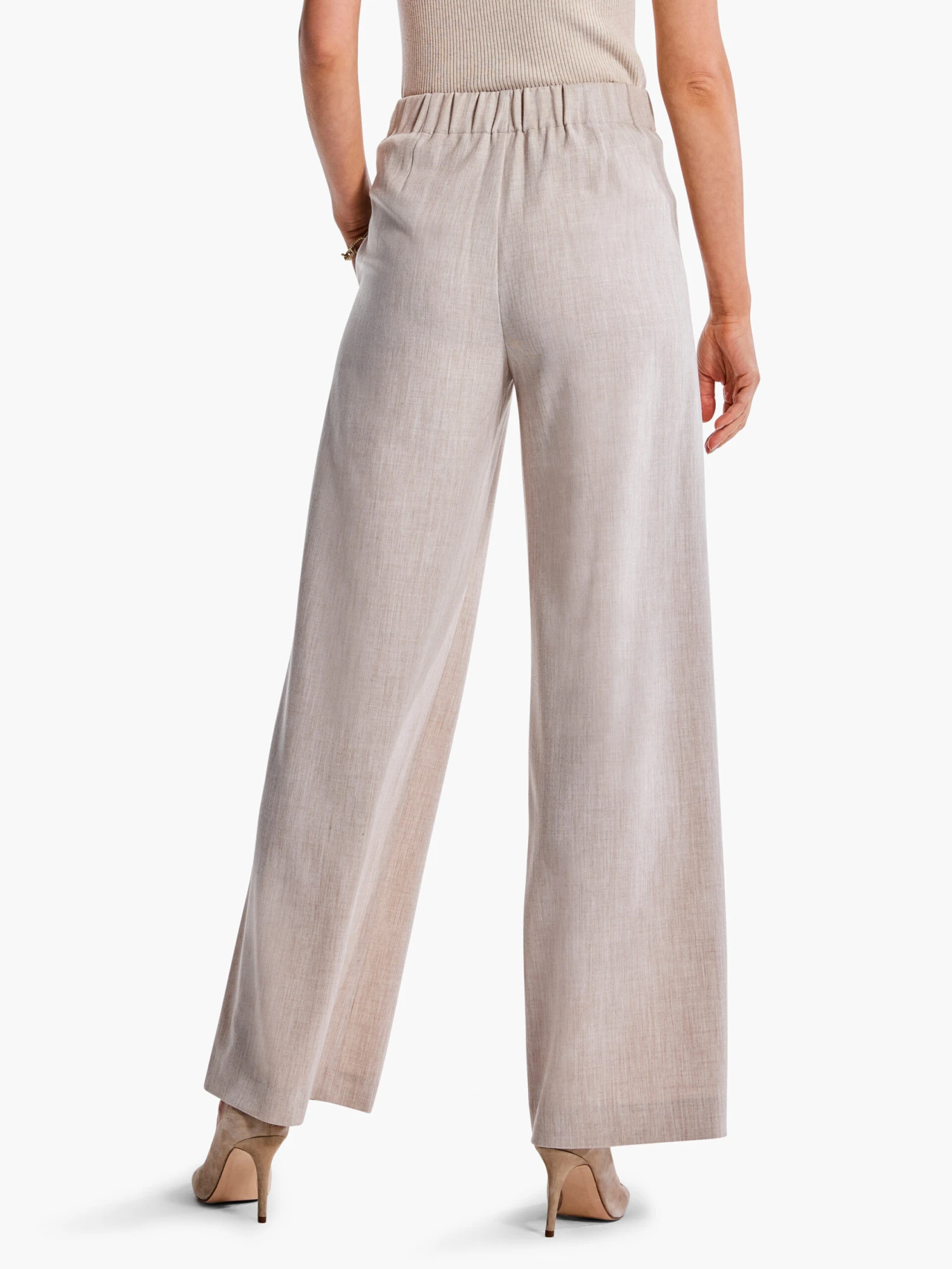 31" Bi-Stretch Twill Wide-Leg Pant BISCOTTI HEATHER 4 31" Bi-Stretch Twill Wide-Leg Pant BISCOTTI HEATHER - Image 4