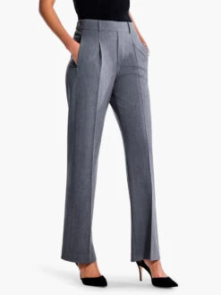 31" The Avenue Wide Leg Pleated Pant CHARCOAL -Brave Sales Store F231826CHRPRODUCT 03