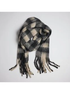 Hat Attack Elle Plaid Scarf BLACK COMBO -Brave Sales Store FD82AE7EF318BLKPRODUCT 01