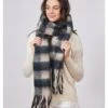 Hat Attack Elle Plaid Scarf BLACK COMBO