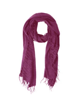 Meg Cohen Full Fringe Alpaca Scarf PINK
